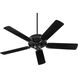 All-Weather Allure 52 inch Noir with Matte Black Blades Patio Fan, Quorum Home