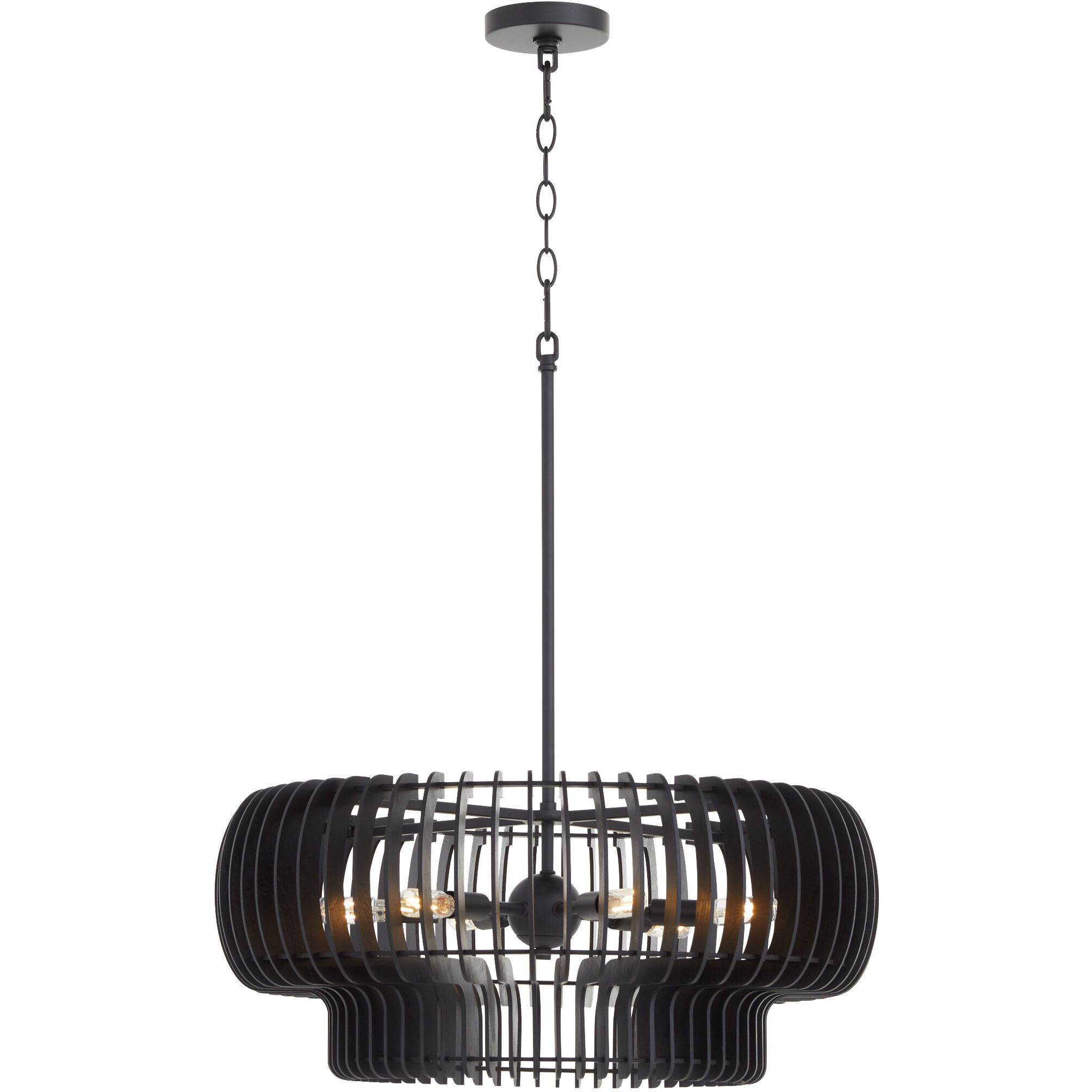Harrelson 6 Light 22 inch Matte Black Pendant Ceiling Light