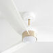 Brisa 60 inch Studio White and Aged Brass with Studio White/Matte Black Blades Patio Fan