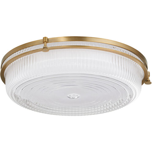 Emory 1 Light 18 inch Brushed Brass Flush Mount Ceiling Light