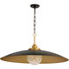 Genevieve 36 inch Matte Black/Brushed Brass Pendant Ceiling Light