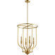 Richmond 4 Light 18 inch Aged Brass Mini Chandelier Ceiling Light