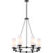 Lee Boulevard 6 Light 30 inch Matte Black Chandelier Ceiling Light