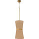 Fairview 2 Light 10.25 inch Brushed Brass Pendant Ceiling Light