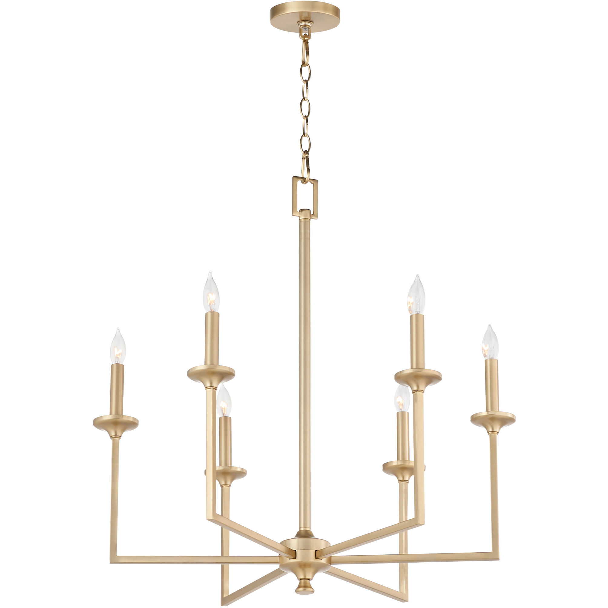 Eldorado 6 Light Aged Brass Chandelier Ceiling Light