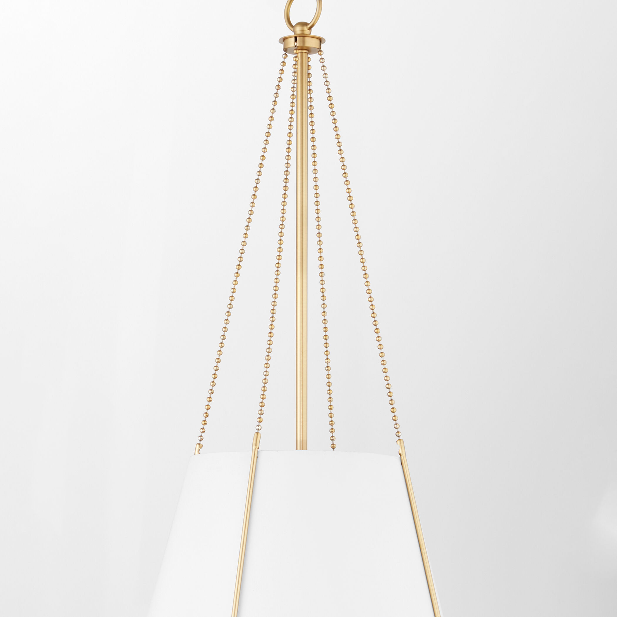 Denise 1 Light 15 inch Studio White and Aged Brass Pendant Ceiling Light