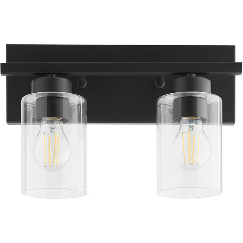 Carter 2 Light 14 inch Matte Black Vanity Light Wall Light