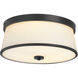 Weir 3 Light 16 inch Matte Black Flush Mount Ceiling Light