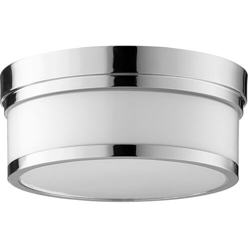 Celeste 2 Light 12 inch Polished Nickel Flush Mount Ceiling Light, Opal