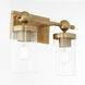 Lee Boulevard 2 Light 14.75 inch Aged Brass Vanity Light Wall Light