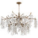 Glicina 8 Light 45 inch Natural Brass Chandelier Ceiling Light