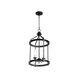 Empire 3 Light 13 inch Noir with Aged Brass Entry Pendant Ceiling Light