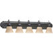 Fort Worth 6 Light 48 inch Toasted Sienna Vanity Light Wall Light