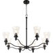 Lawton 8 Light 35 inch Matte Black Chandelier Ceiling Light
