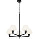 Cassini 5 Light 27.75 inch Matte Black Chandelier Ceiling Light in Aged Brass