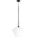 Cassini 1 Light 15 inch Matte Black Pendant Ceiling Light
