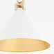 Jackson 1 Light 16 inch Studio White and Aged Brass Pendant Ceiling Light