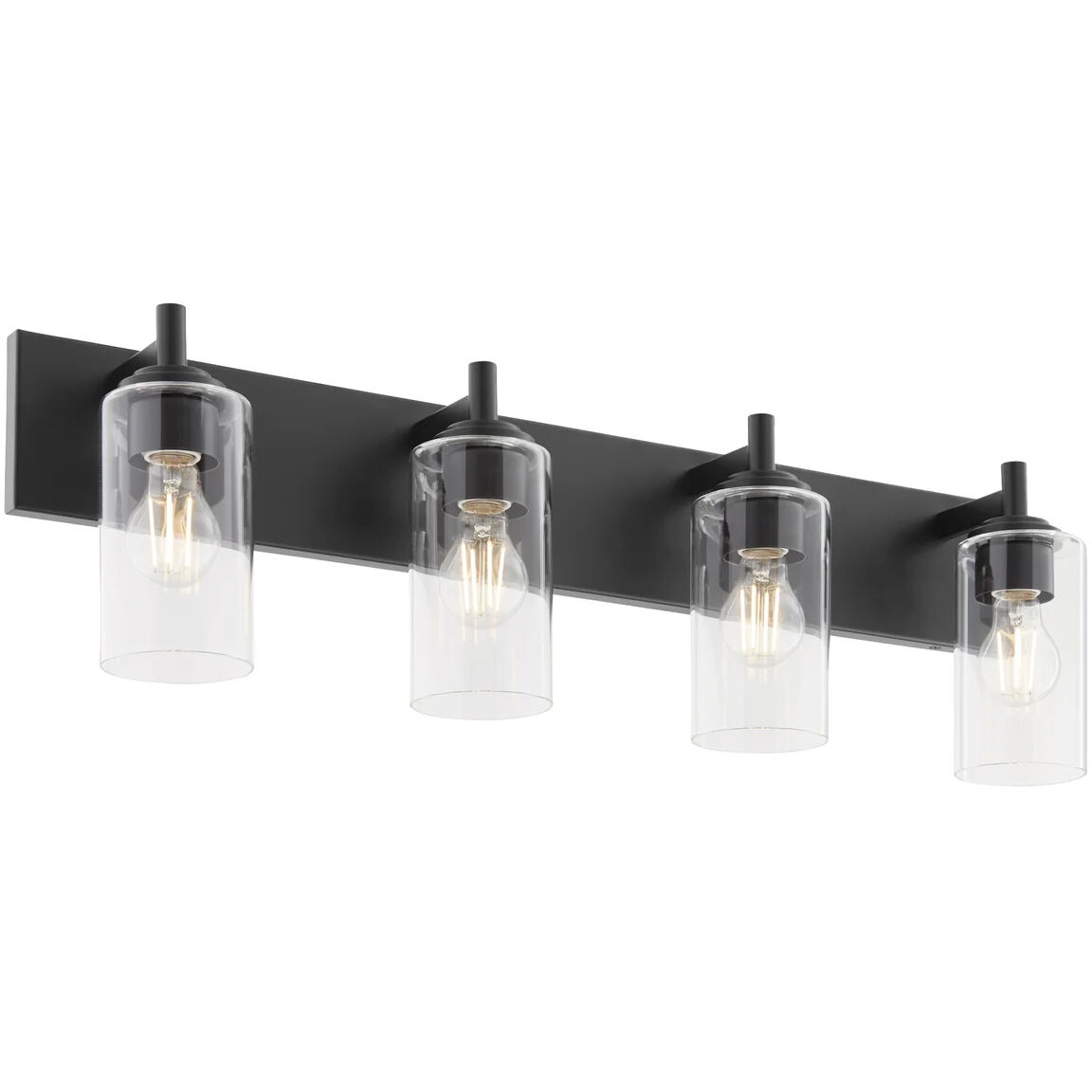 Quorum 5200 4 59 Four Light Vanity Fallstaff Matte Black