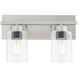 Carter 2 Light 14 inch Satin Nickel Vanity Light Wall Light