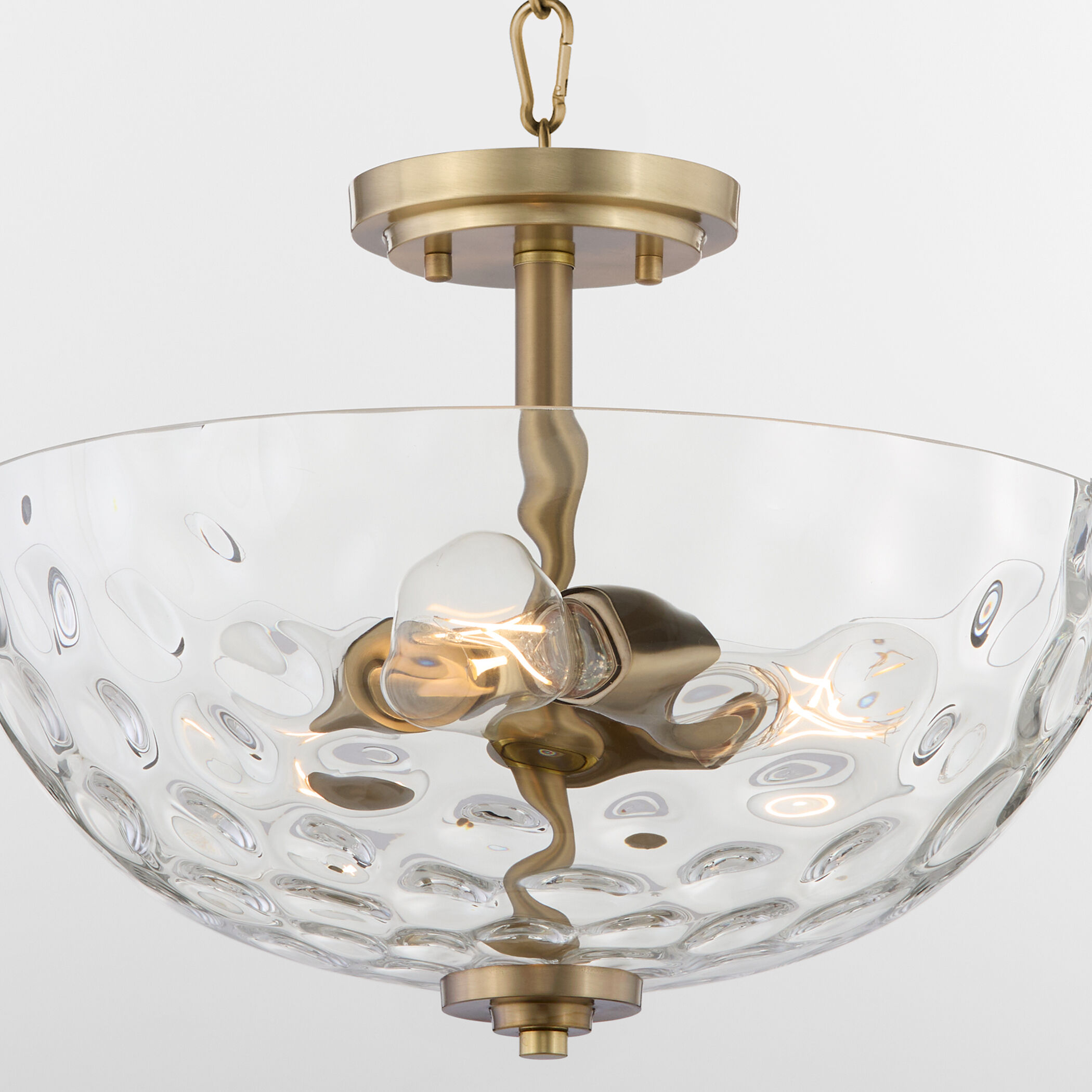 Adams 3 Light 15 inch Aged Brass Dual Mount Ceiling Light
