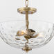 Adams 3 Light 15 inch Aged Brass Dual Mount Ceiling Light