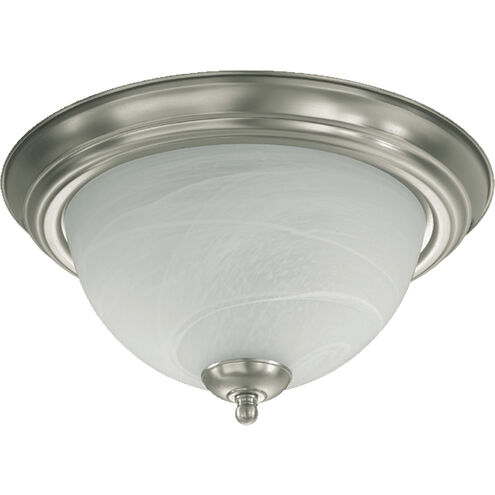 Fort Worth 2 Light 14 inch Satin Nickel Flush Mount Ceiling Light