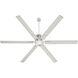 Zeus 80 inch Satin Nickel Patio Fan