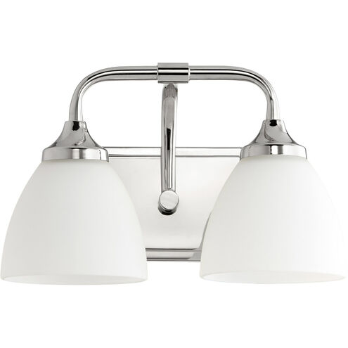 Enclave 2 Light 13 inch Polished Nickel Vanity Light Wall Light in Satin Opal