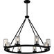 Gentry 8 Light 42 inch Matte Black Chandelier Ceiling Light