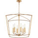 Mantle 6 Light 23.25 inch Gold Leaf Pendant Ceiling Light