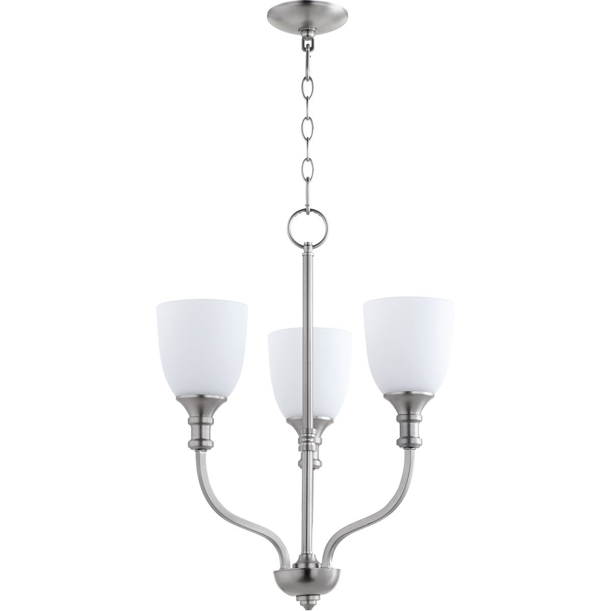 Richmond 3 Light 18 inch Satin Nickel Mini Chandelier Ceiling Light