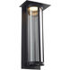 Abram 1 Light 24 inch Textured Black Outdoor Wall Lantern