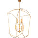 Mantle 9 Light 24.25 inch Gold Leaf Entry Ceiling Light