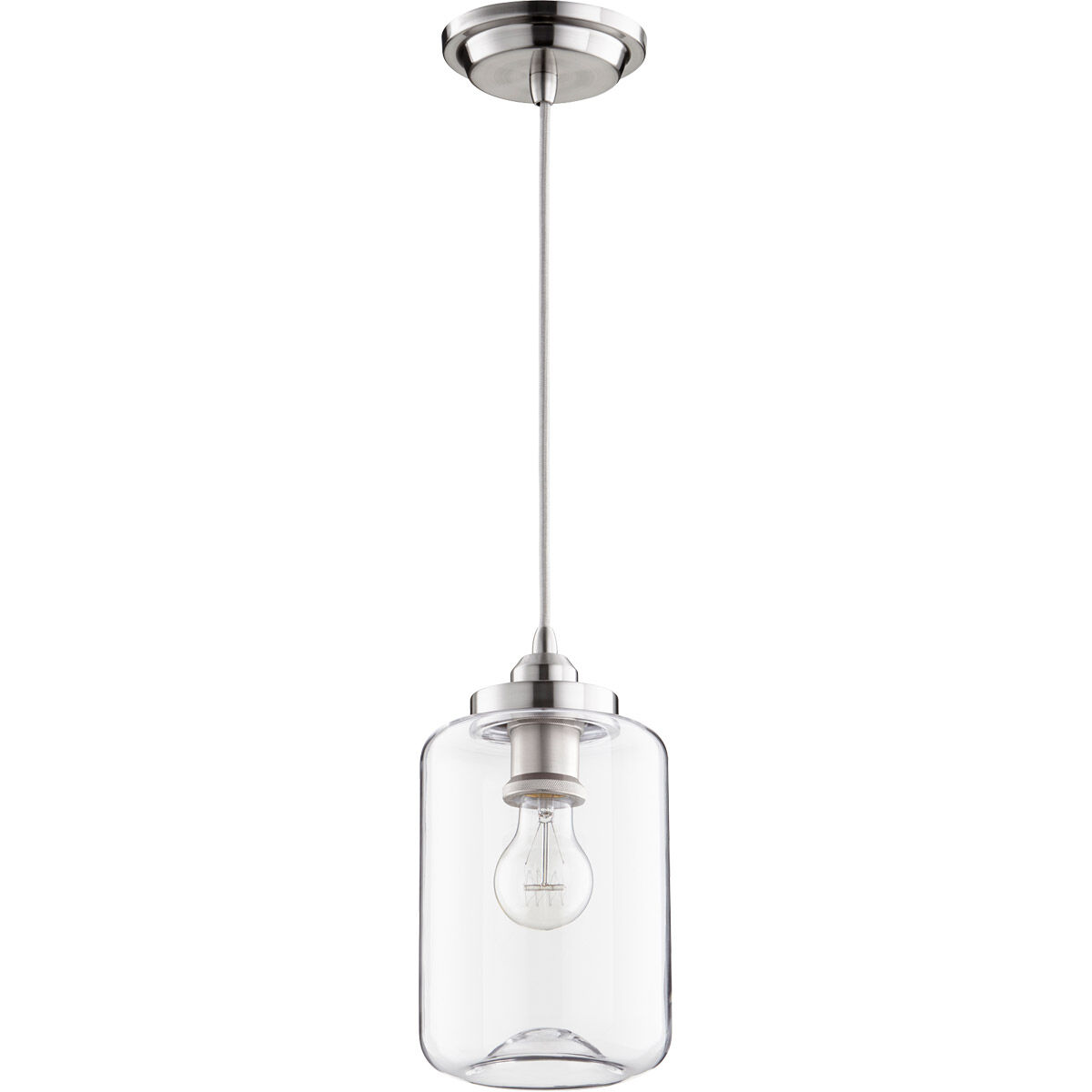 Fort Worth 1 Light 5.75 inch Satin Nickel Mini Pendant Ceiling Light