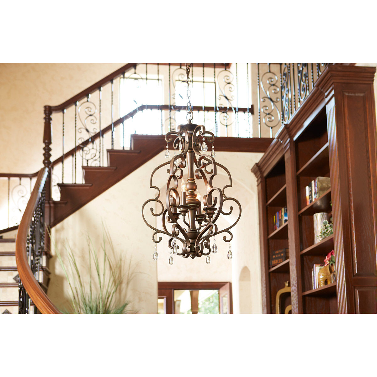 San Miguel 4 Light 18.5 inch Vintage Copper Mini Chandelier Ceiling Light