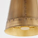 Artisan 3 Light 13.5 inch Artisan Brass Pendant Ceiling Light