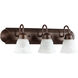 Fort Worth 3 Light 24 inch Oiled Bronze with Faux Alabaster Vanity Light Wall Light