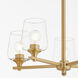 Veno 5 Light 26 inch Aged Brass Chandelier Ceiling Light