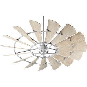 Windmill 72 inch Galvanized with Weathered Oak Blades Outdoor Ceiling Fan 