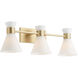Beldar 3 Light 27.5 inch Aged Brass Vanity Light Wall Light