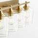 Veno 4 Light 32 inch Aged Brass Vanity Light Wall Light