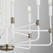 Davies 8 Light 25 inch Studio White with Dark Brass Chandelier Ceiling Light