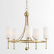 Lee Boulevard 5 Light 28 inch Aged Brass Chandelier Ceiling Light