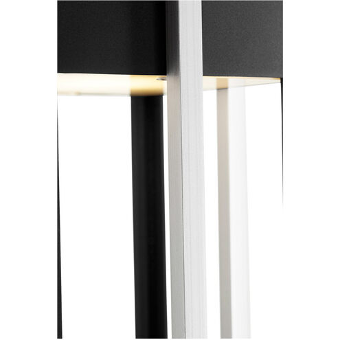 Al Fresco 1 Light 22 inch Noir and Brushed Aluminum Outdoor Post Lantern