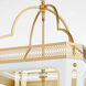 Loire 8 Light 19.5 inch Studio White and Brushed Brass Pendant Ceiling Light