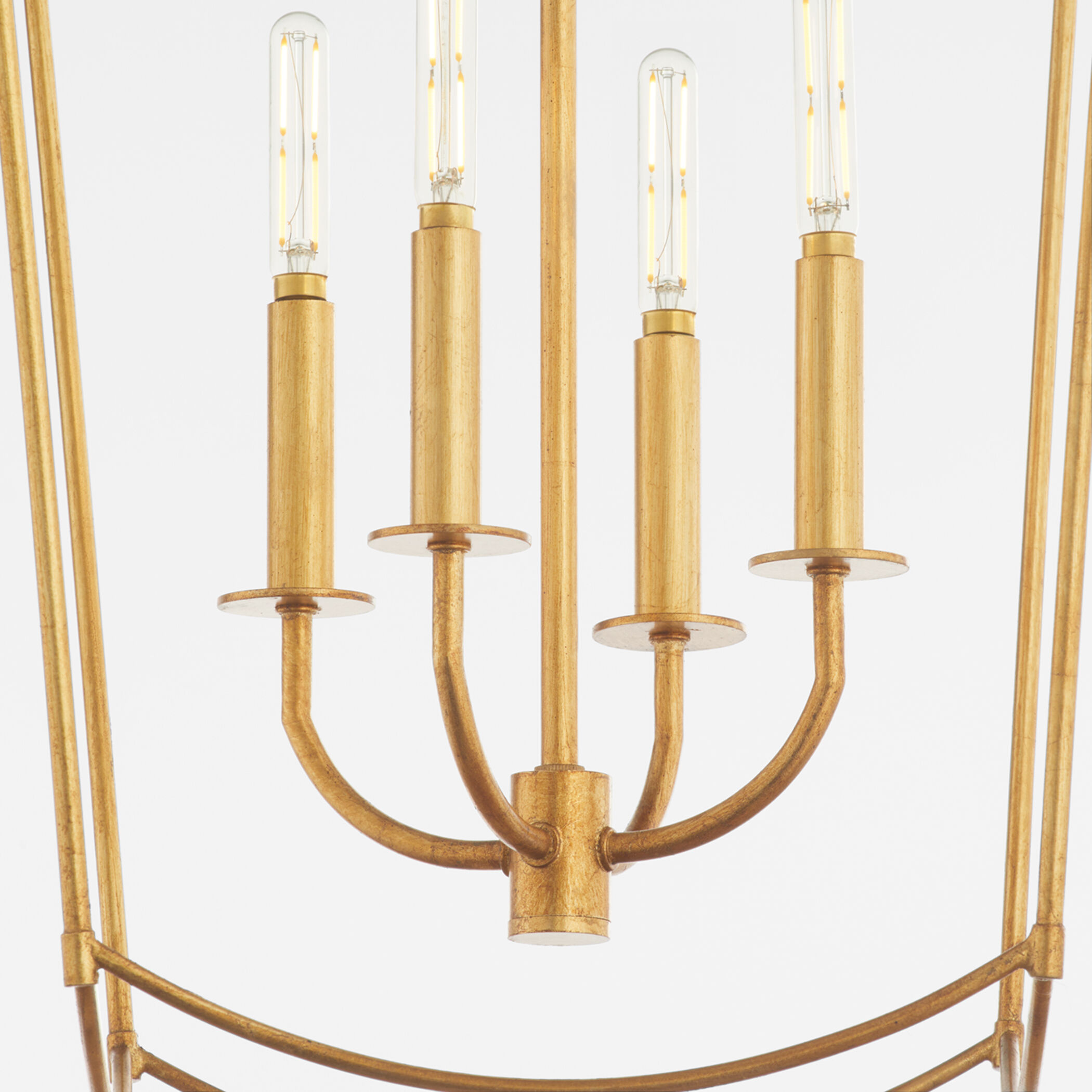 Mantle 4 Light 15 inch Gold Leaf Entry Ceiling Light