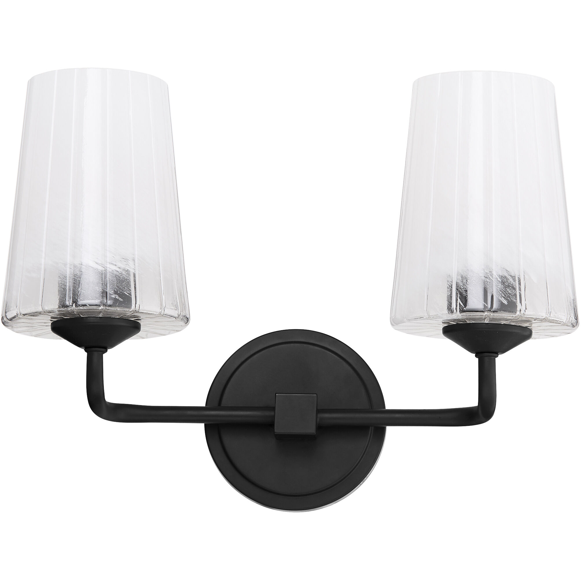 Providence 2 Light 15 inch Matte Black Vanity Light Wall Light