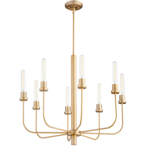 Sheridan 8 Light 29 inch Aged Brass Chandelier Ceiling Light