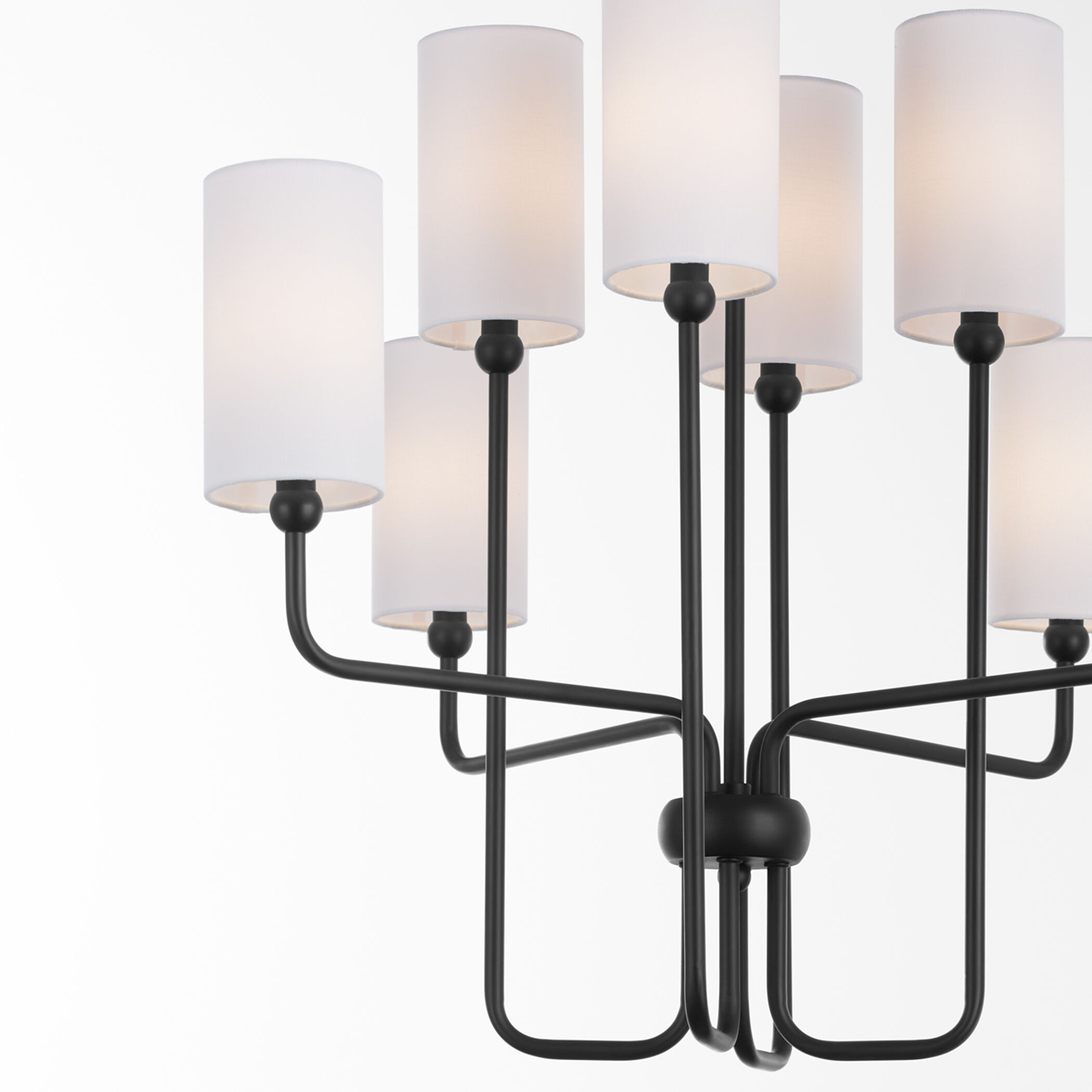 Charlotte 8 Light 30 inch Matte Black Chandelier Ceiling Light