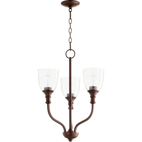 Richmond 3 Light 18 inch Oiled Bronze Mini Chandelier Ceiling Light
